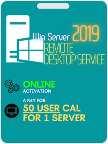 Windows Server 2019 50 Remote Desktop Service RDS User Cals