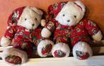 2 Retro Kerstberen 35 cm,begin jaren ‘90., Verzamelen, Beren en Cherished Teddies, Ophalen of Verzenden, Zo goed als nieuw, Stoffen beer