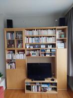meuble tv + bibliothèque + 3 spots, Maison & Meubles, Autres essences de bois, Enlèvement, Utilisé