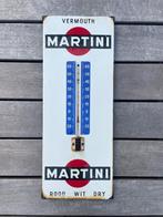Oude werkende emaille thermometer Martini, Verzamelen, Ophalen, Gebruikt, Reclamebord
