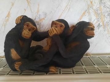 Horen, zien en zwijgen aapjes, decoratie  beschikbaar voor biedingen