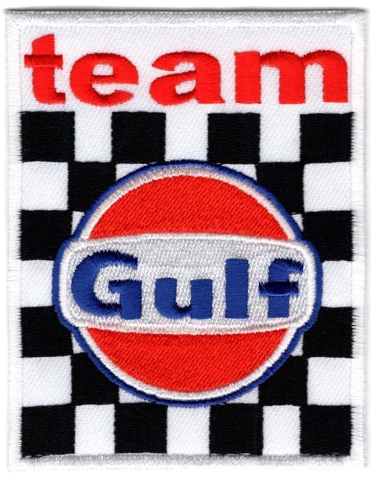 Team Gulf stoffen opstrijk patch embleem #3, Motoren, Accessoires | Stickers, Verzenden
