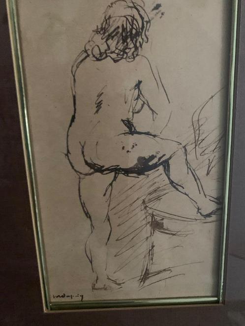 Origineel kunstwerk Maurice Dupuis ( 1882-1959) - Naakt, Antiek en Kunst, Curiosa en Brocante, Ophalen of Verzenden