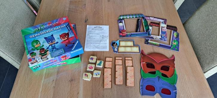 PJ Masks - Gemaskerde Nacht, Hobby en Vrije tijd, Gezelschapsspellen | Bordspellen, Zo goed als nieuw, Een of twee spelers, Drie of vier spelers