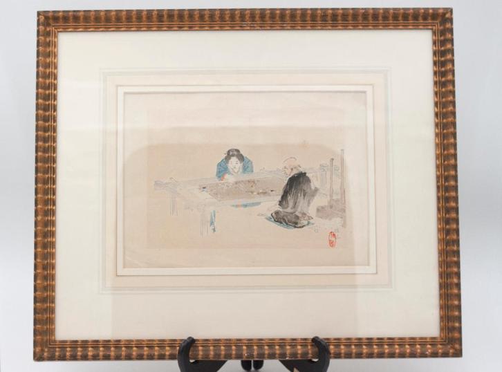 Japanse houtdruk van Takeuchi Seihō (1864–1942), Antiquités & Art, Art | Art non-occidental, Enlèvement ou Envoi