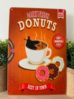 Metalen reclamebord Donuts, Ophalen of Verzenden, Nieuw, Reclamebord