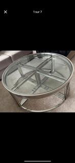 Table basse métallique et verre, Enlèvement, Comme neuf