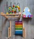 Telraam, spiraal en trekwagentje in hout., Kinderen en Baby's, Ophalen of Verzenden, Zo goed als nieuw