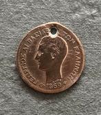 Munt van het Griekenland van 1869, aangepast tot medaille, Ophalen of Verzenden