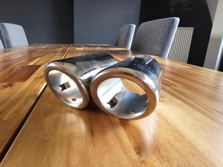 Uitlaatsierstuk Zilver Chrome ⌀70mm, Auto-onderdelen, Uitlaatsystemen, BMW, Ophalen