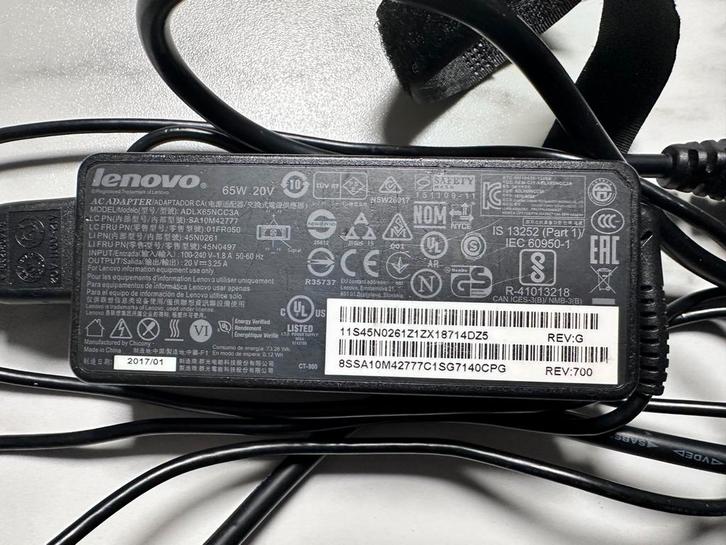 Originele Lenovo 65W AC Adapter (Slim Tip) oplader, Computers en Software, Laptop-opladers, Zo goed als nieuw, Ophalen