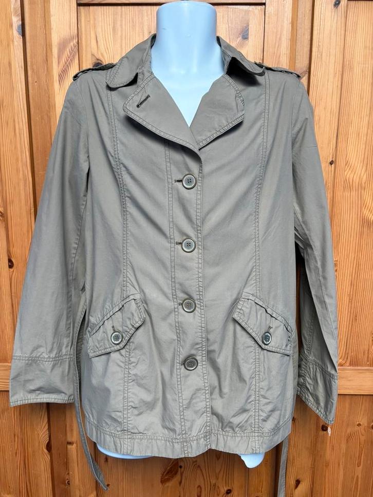 Veste été trench gris taupe femmes esprit de corps L/XL, Kleding | Dames, Jassen | Zomer, Zo goed als nieuw, Maat 46/48 (XL) of groter