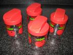 Retro Vintage Gulf met Rode Appels Voorraadpot Strooier Deco, Ophalen of Verzenden