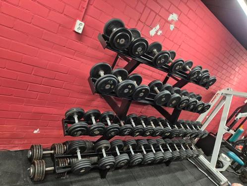 Dumbells 12 tm 60 kilo incl rekken, Sport en Fitness, Fitnessmaterialen, Gebruikt, Ophalen