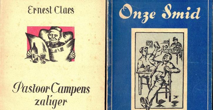 Ernest Claes. ONZE SMID - PASTOOR CAMPENS ZALIG. 2 BOEKEN., Boeken, Literatuur, Gelezen, België, Ophalen of Verzenden