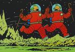 Carte postale : Hergé : Tintin : On a marché sur la lune, Collections, Enlèvement ou Envoi
