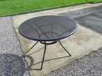 Antracietkleurige ronde buitentafel van 110 cm, Ophalen, Zo goed als nieuw