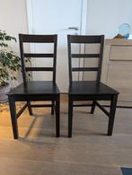 2 houten stoelen, Twee, Gebruikt, Bruin, Hout