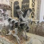 Porseleinen paarden met koets en lampen, Antiek en Kunst, Ophalen