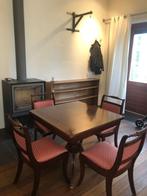 Tafel + 4 stoelen, Huis en Inrichting, Tafels | Eettafels, Ophalen, Gebruikt, Jaren 60, 100 tot 150 cm