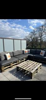 Pallet lounge inclusief kussens, Tuin en Terras, Tuinmeubel-accessoires, Gebruikt, Ophalen