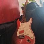 Jonker HSS strat Pink Sparkle, Muziek en Instrumenten, Ophalen, Zo goed als nieuw