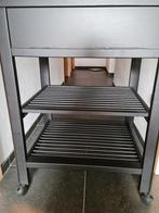 Verzorgingstafel zwart met wieltjes en schuif, Kinderen en Baby's, Badjes en Verzorging, Ophalen