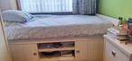 Lit ( sommier et matelas inclus) et table de nuit 3 tiroirs, Ophalen, Gebruikt, Matras