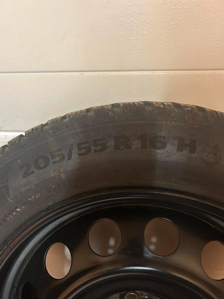 Winterkit 205/55r16 5x108 Continental Peugeot,…, Auto-onderdelen, Banden en Velgen, Banden en Velgen, Winterbanden, 16 inch, 205 mm