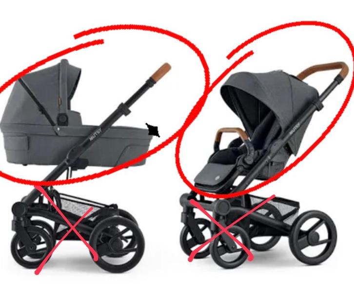 2 Onderdelen voor Mutsy Icon (reiswieg/buggy), Kinderen en Baby's, Kinderwagens en Combinaties, Zo goed als nieuw, Combiwagen