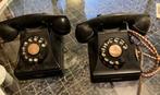 vintage telefoontoestel (zwart), Telecommunicatie, Vaste telefoons | Niet Draadloos, Ophalen, Gebruikt, Met draaischijf