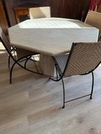 Travertin travertijn eettafel 8 hoek, Huis en Inrichting, Tafels | Eettafels, Ophalen, Zo goed als nieuw