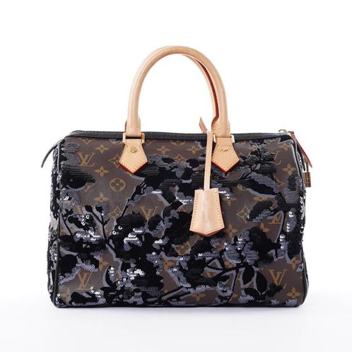 Louis Vuitton Speedy Fleur de Jais, Handtassen en Accessoires, Tassen | Damestassen, Zo goed als nieuw, Handtas, Zwart, Ophalen