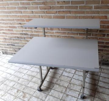 TABLE BUREAU ORDINATEUR 2 NIVEAUX ERGONOMIQUE