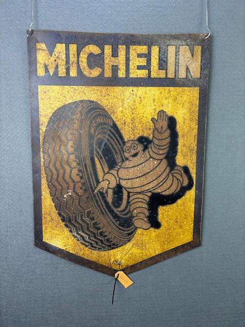 Michelin geleefd blikken reclamebord 42x60cm, Verzamelen, Merken en Reclamevoorwerpen, Gebruikt, Reclamebord, Ophalen of Verzenden
