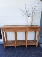 Muurtafel in lichte eik in perfecte staat, Huis en Inrichting, Tafels | Sidetables, Ophalen, Zo goed als nieuw, Eikenhout