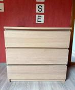 IKEA Malm dressoir met 3 lades eikenkleur, Ophalen, Zo goed als nieuw