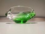 Vintage kristal schaaltje groen swirl design, Antiek en Kunst, Ophalen of Verzenden