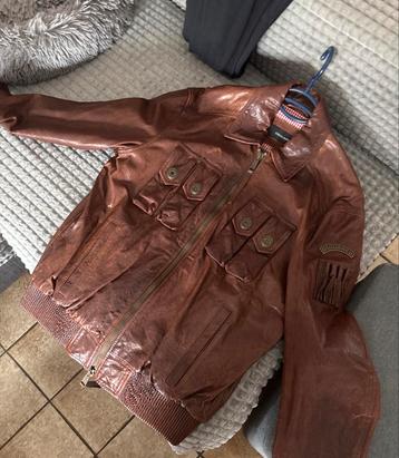 Dsquared² Leren Bomber Jas – Origineel – Bruin – Maat 52 beschikbaar voor biedingen