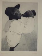 Michel DE GOEYE c1930 grote ets le jardinier épreuve artiste, Antiek en Kunst, Kunst | Etsen en Gravures, Ophalen of Verzenden