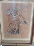 Werk van Balinese Danseres oud werk op papier, Antiek en Kunst, Ophalen of Verzenden
