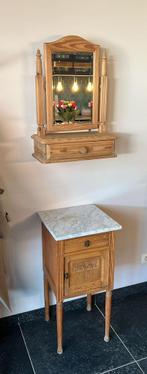 Spiegelkastje + onderkastje met marmer blad, Ophalen
