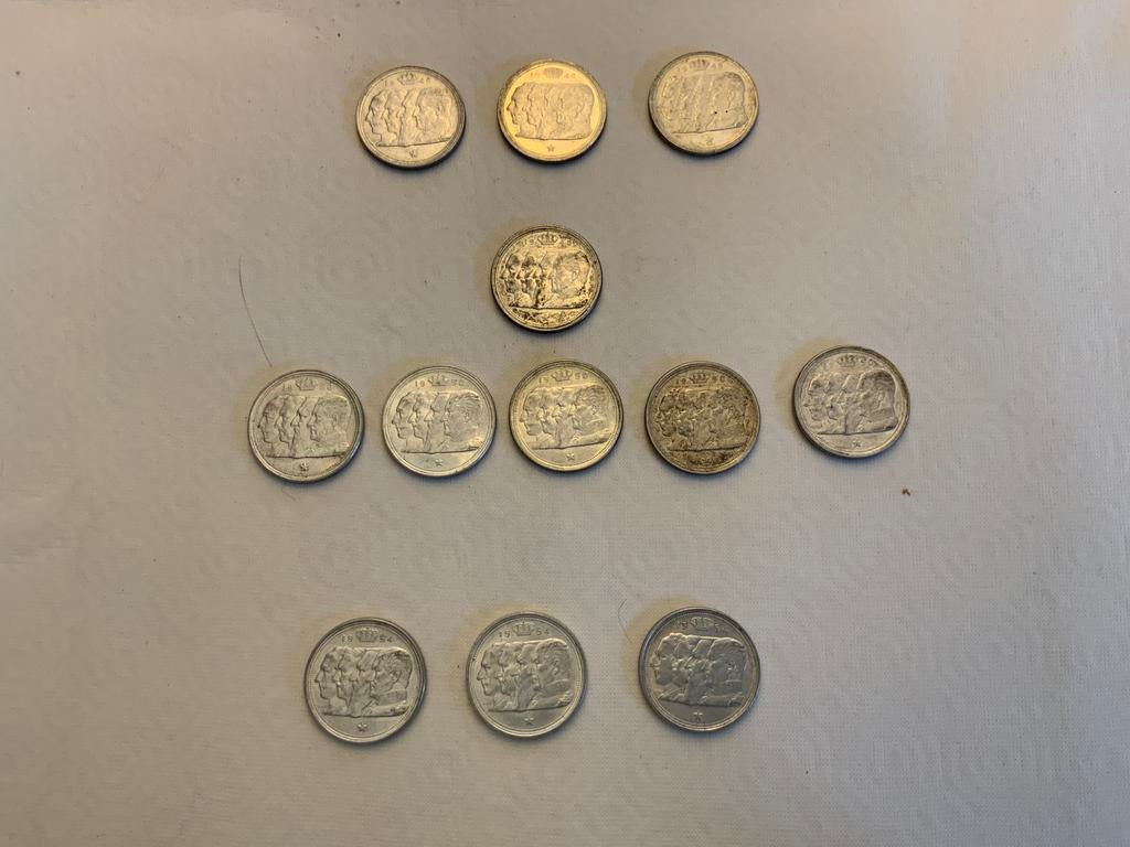 LOT DE 12 PIECES DE 100 FR BELGIQUE EN ARGENT (835/1000), Enlèvement ou Envoi, Belgique, Argent