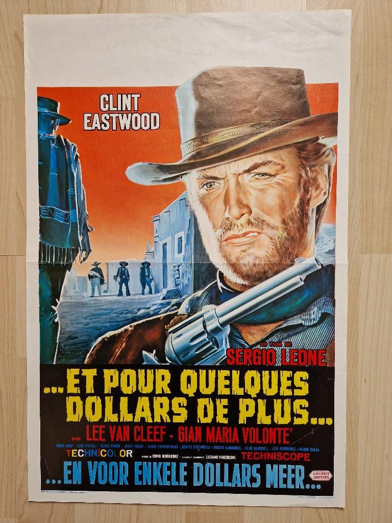 filmaffiche Clint Eastwood For A Few Dollars More filmposter, Collections, Posters & Affiches, Enlèvement ou Envoi, Rectangulaire vertical