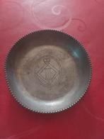 Plat de dégustation de vin et de vin en étain avec monogramm, Enlèvement ou Envoi