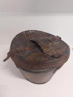 antieke lederen hoedendoos, Antiek en Kunst, Ophalen