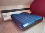 2 persoons bed met nacht tafels en lattoflex lattenbodem, Immo