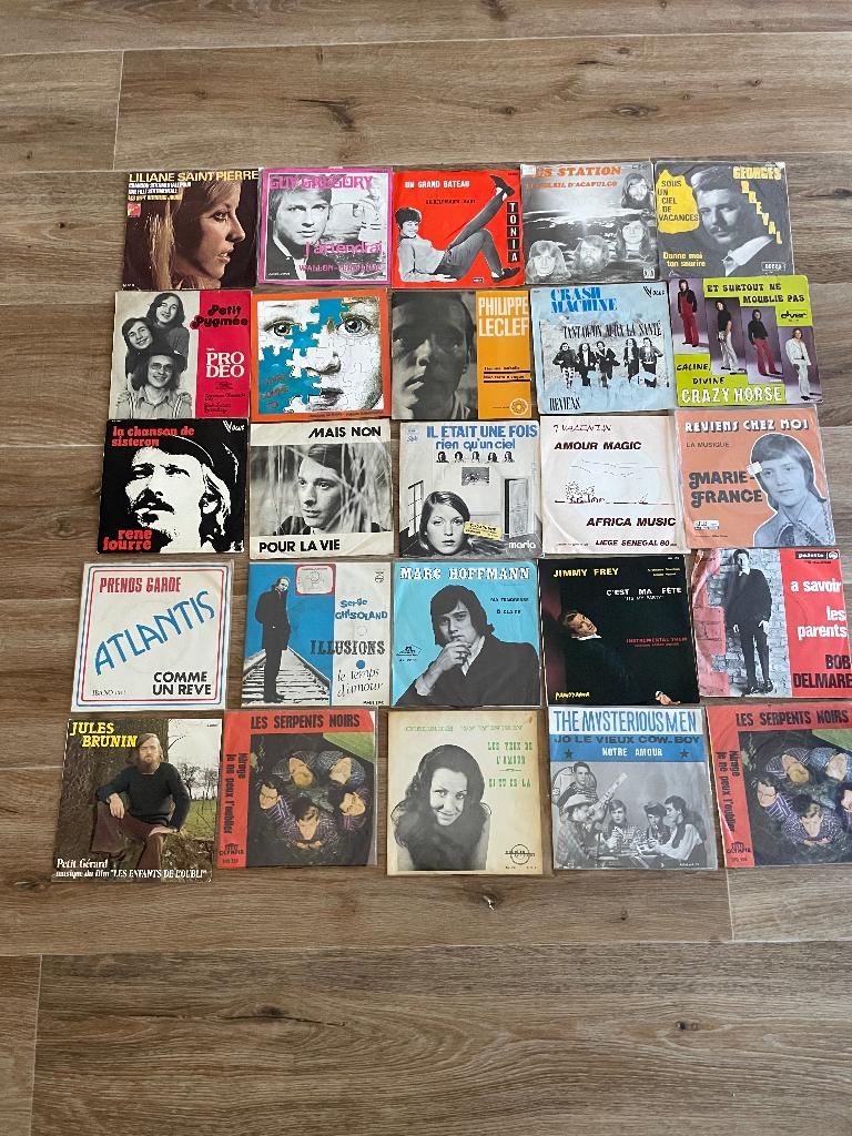 Partij 25 singles Belgische artiesten jaren 60/70, Cd's en Dvd's, Vinyl Singles, Gebruikt, Verzenden, 7 inch, Single