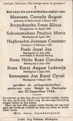 Oorlogsslachtoffers dag van de bevrijding zie prent 1940-45, Collections, Images pieuses & Faire-part, Enlèvement