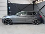 Bmw 118i Automaat, bj2017, 133.000km, Leder, Navi, PDC, Argent ou Gris, Achat, Euro 6, Noir